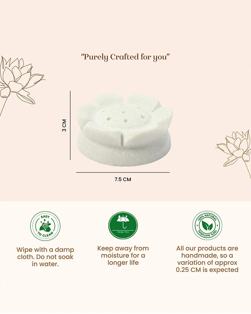 Marble Agarbatti Stand for Home Temple, Meditation, and Devotional Use