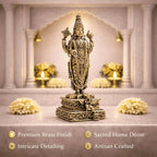 Brass Tirupati Balaji/Venkateshwar Standing Lightweight Statue (6 Inch) Vedansh Craft