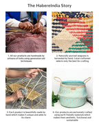 Set of 3 Rustic Belly Planter Basket for Boho-Inspired Interiors