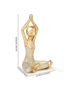 Yoga Cat Figurine in Polypropylene for Living Room Decoration