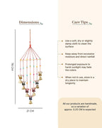 Handmade Ganesha Wind Chime with Bell for Home Decor