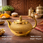 Brass Tea Pot/Kettle With Handle Vedansh Craft
