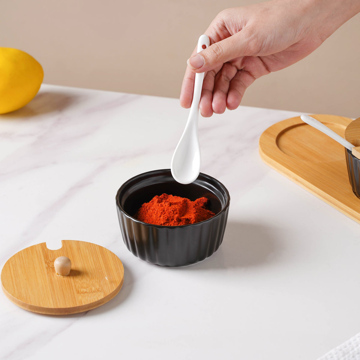 Pepper Black Spice Jar Set Of 3 Nestasia