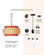 Stylish Rattan Pendant Light for Bedroom and Living Room
