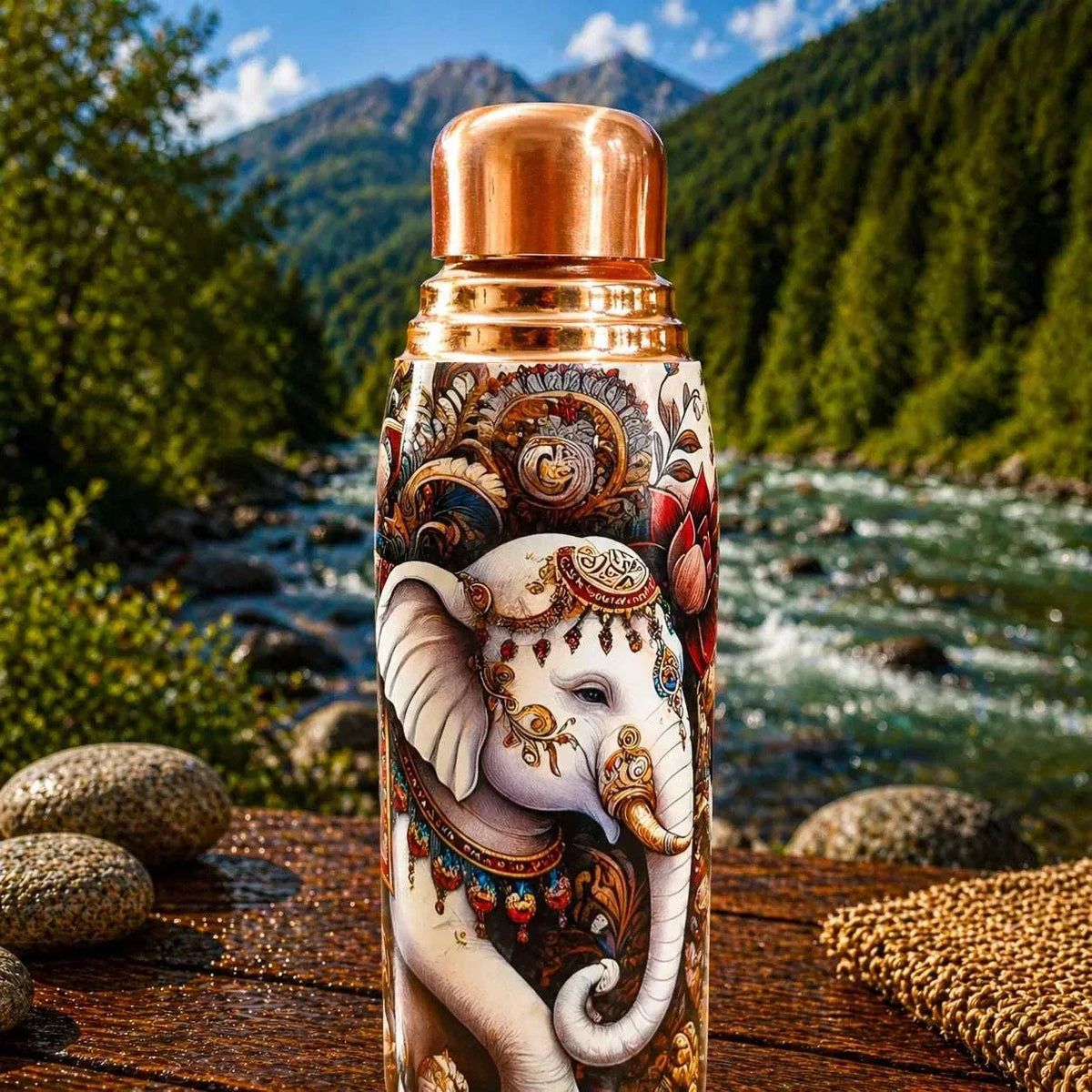 Copper Water Bottle (11.5 Inch) Vedansh Craft