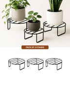 Set of 3 Metal Plant Holder Stands, Durable and Stylish for Indoor and Outdoor Gardens