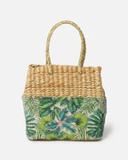 Seagrass Picnic Tote Basket Handmade for Lunch, Travel & Outdoor Fun