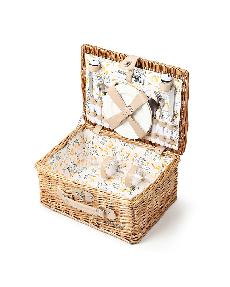 Wicker Picnic Basket for Lunch, Food Storage & Outdoor Adventures
