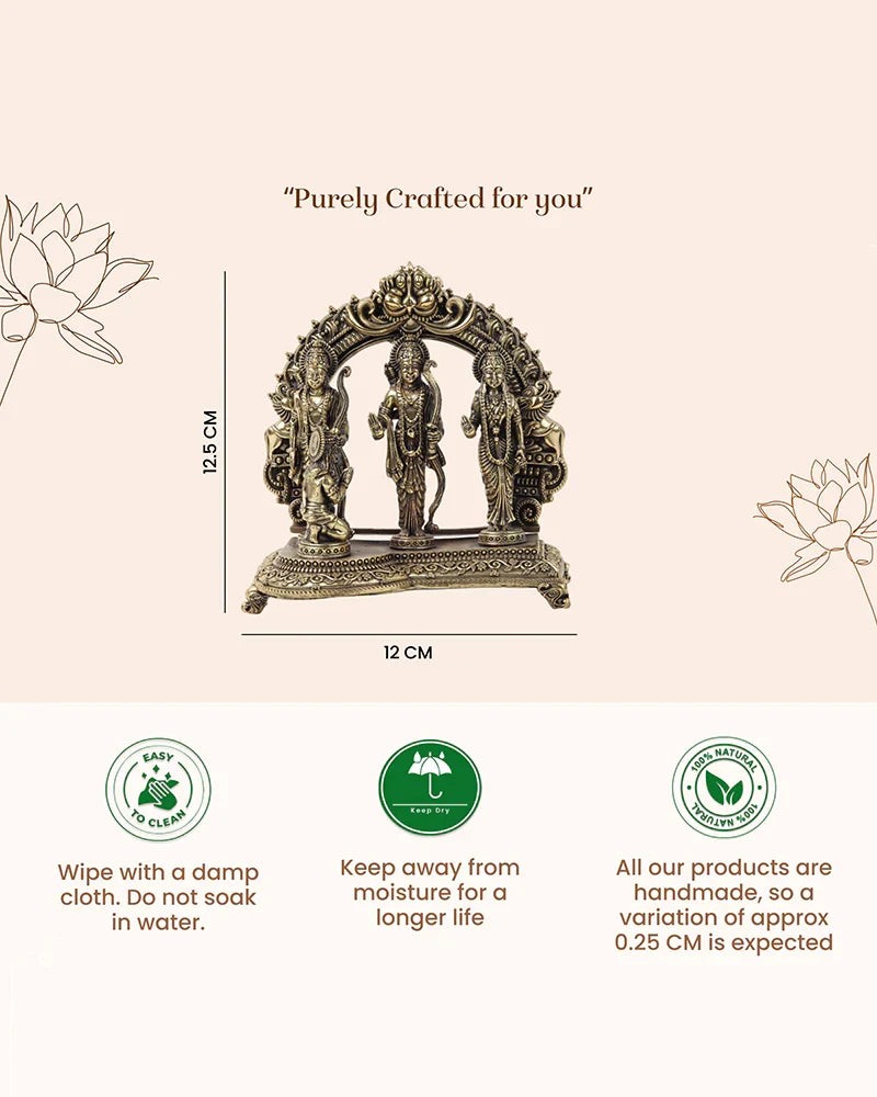 Brass Ram Darbar God Idol Decorative Showpiece for Home