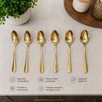 Brass Spoon Set (Pack Of 6) Vedansh Craft