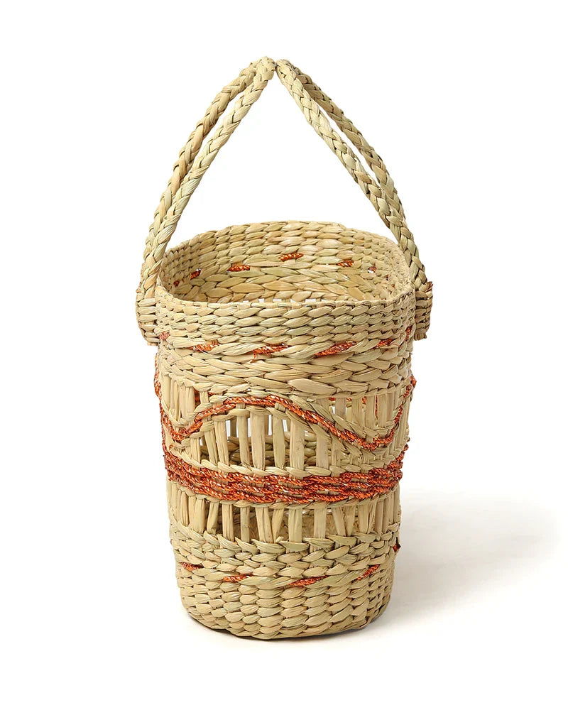 Handmade Seagrass Tote Bag for Storage, Shopping & Market Use