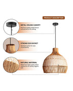 Rattan Hanging Lamps For Living Room and Home Decoration