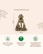 Brass Lakshmi Kuber Idol Set with Yakshi for Pooja and Home Décor