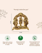 Traditional Brass Ram Darbar Idol for Spiritual Decor and Home Temple