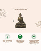 Pure Brass Buddha Figurine for Meditation, Worship, and Gifting