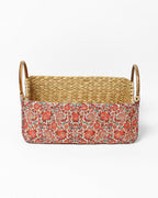 Multipurpose Seagrass Storage Basket with Handles for Kitchen, Living Room, and Office