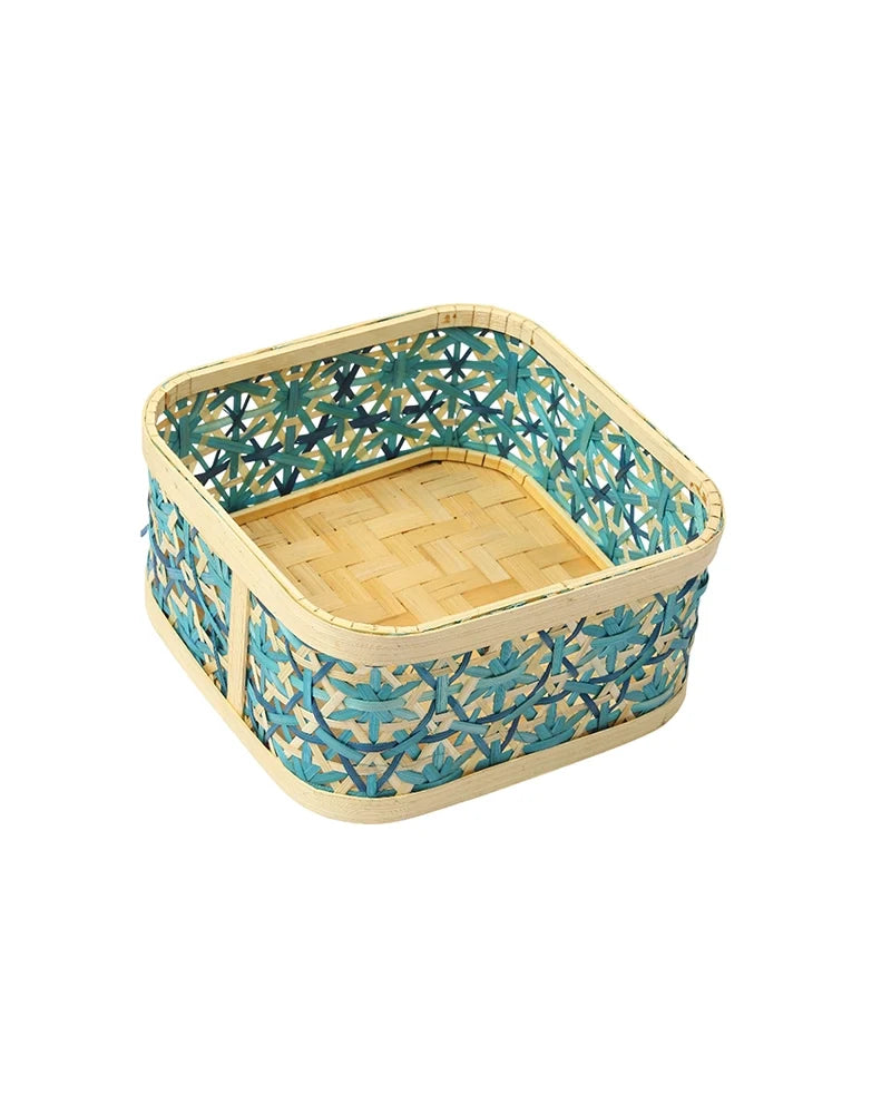 Bamboo Storage Basket Multipurpose Home Organizer