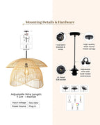 Artistic Bamboo Ceiling Light for Hall and Living Area