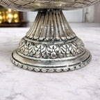 Brass Silver Plated Decorative Basket with Peacock Design (10 Inch) Vedansh Craft