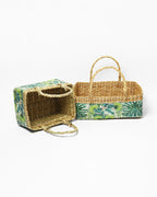Handwoven Seagrass Fruit Hamper Baskets Set of 2 for Decorative, Multipurpose Home Storage