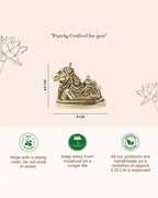 Handcrafted Nandi Brass Statue for Devotion and Pooja Room