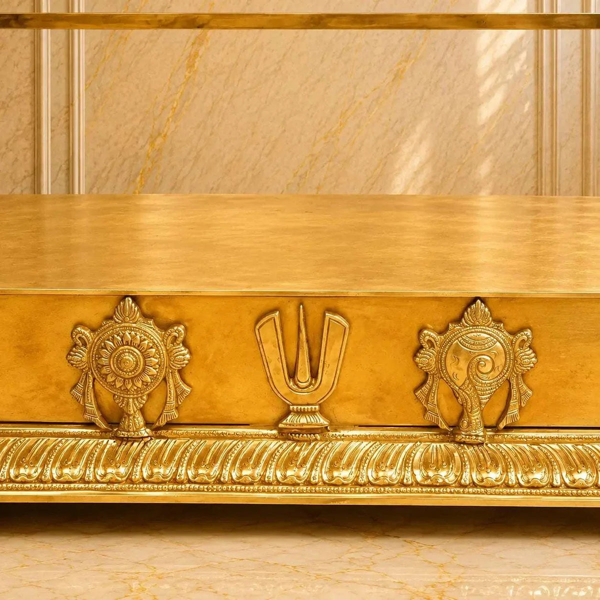 Brass Vaikuntham Heritage Simhasan / Temple (39 Inch) Vedansh Craft