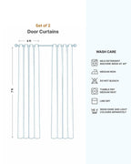 Designer Polyester Eyelet Door Curtain (Cream, 7 ft)