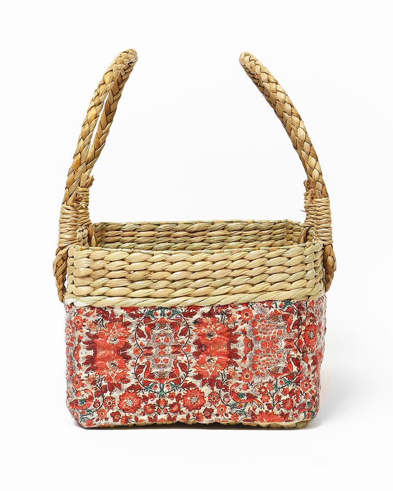 Multipurpose Seagrass Hamper Basket for Serving, Storing, and Home Decor