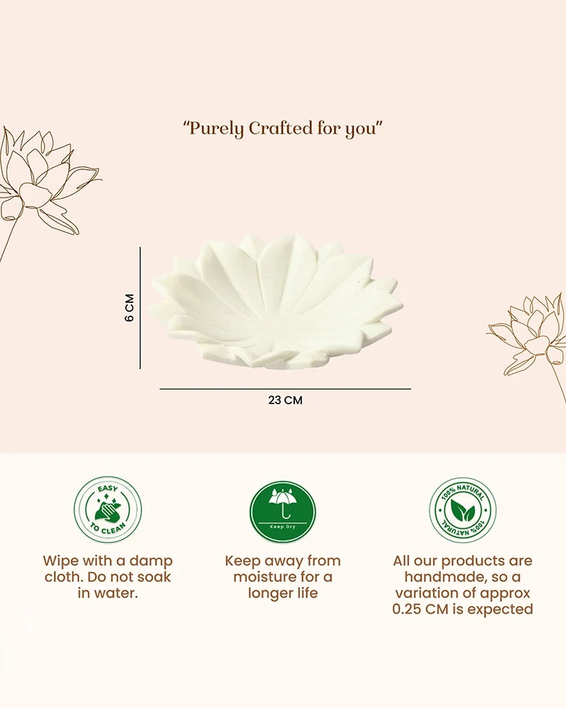 Premium Marble Urli Bowl for Home Decoration, Meditation, and Pooja Needs
