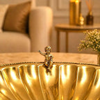 Brass Shell Shaped Decorative Serving Tray / Bowl (13 Inch) Vedansh Craft