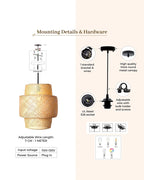 Minimalist Bamboo Pendant Light for Balcony and Patio