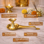 Brass Dhoop Aarti Spoon (9.8 Inch) Vedansh Craft