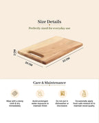 Wooden Chopping Board with Cut Out Handle for Kitchen Use