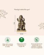 Brass Dattatreya Murti for Pooja Room Home Temple Decorative Idol