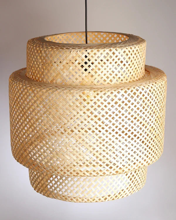 Artistic Bamboo Hanging Light for Living Space and Dining Area