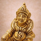 Brass Sitting Kuber Maharaj Idol (4 Inch) Vedansh Craft