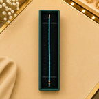 Thin Linear CZ Tennis Bracelet for Women | Gold-Tone Clasp, Gift Box Vedansh Craft