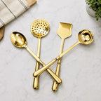 Brass Cooking Kitchen Ladles set (13.5 Inch) Vedansh Craft
