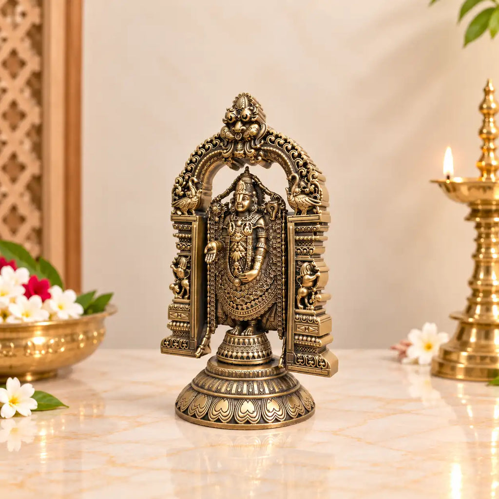 Brass Tirupati Balaji/Venkateshwar lightweight Idol Vedansh Craft