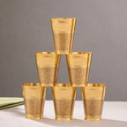 Brass Hand Carved Glass Pair Vedansh Craft