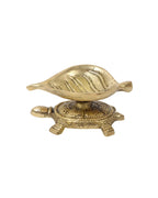 Decorative Brass Turtle Oil Lamp Diya for Puja and Festive Decor
