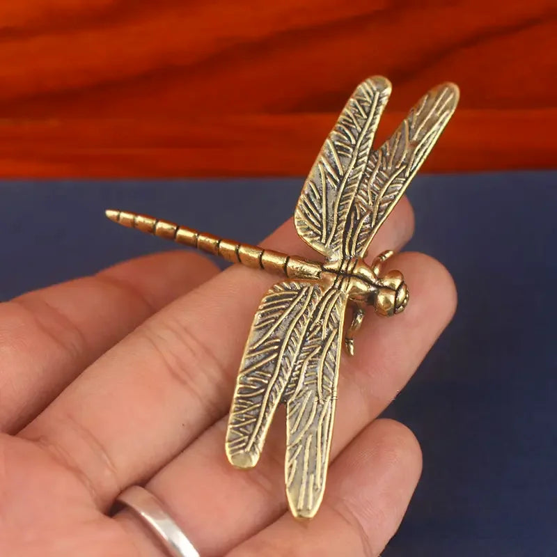 Brass Dragonfly Ornament Tea Pet