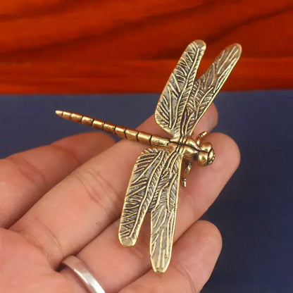 Brass Dragonfly Ornament Tea Pet