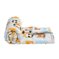 FRESH FROM LOOM All Seasons Collection Single Bed Blanket for Kids |Cartoon Printed Dohar for Kids Boy & Girls| Glace Cotton Soft Children Comforters | Blanket (60x90 Inche | Panda Cream) | TC - 144 Kafalo