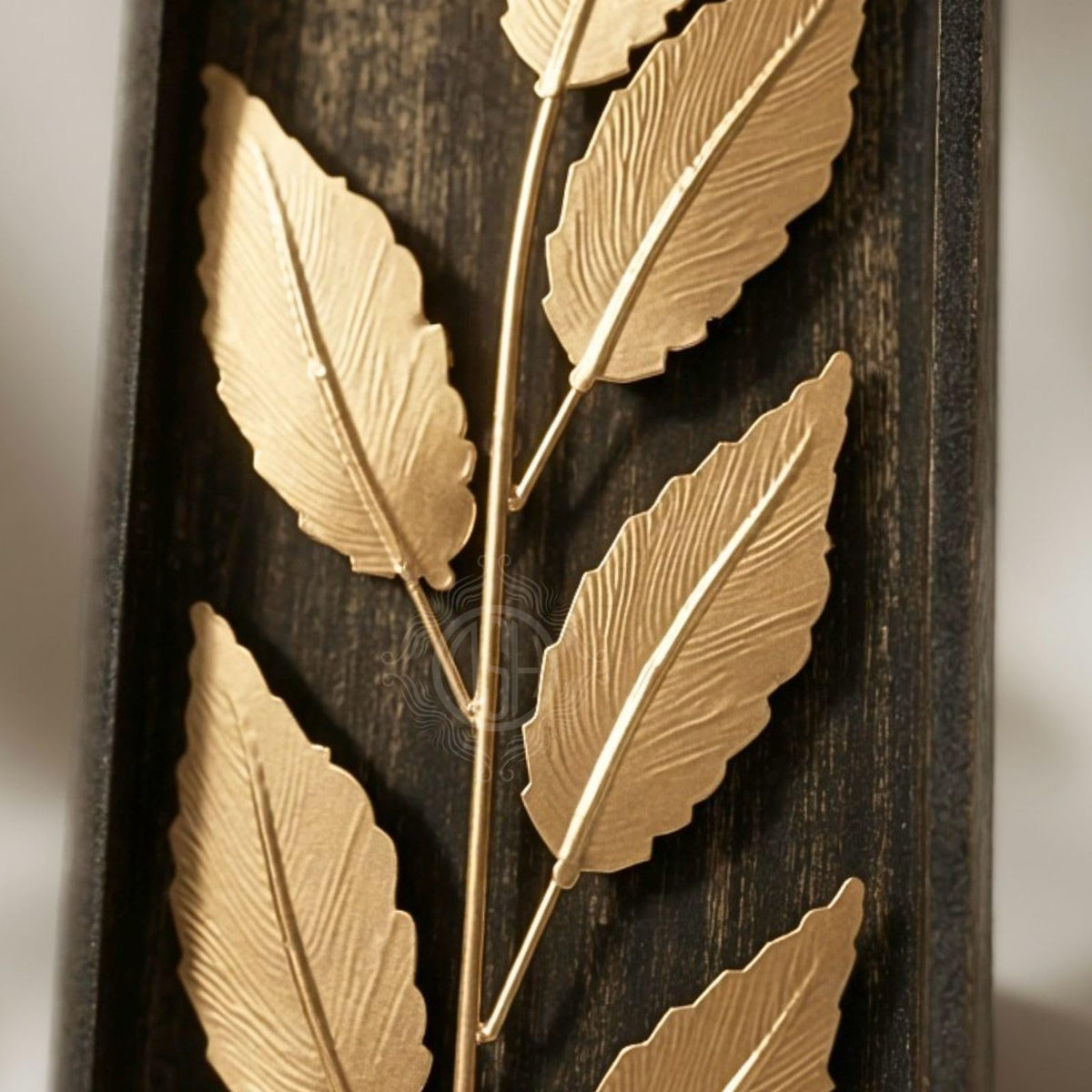 DSH Leaf Wall Art Panels Modern Rustic Home Décor Wall Hanging Sculpture for Living Room, Bedroom & Office (45X15 CM) Decoration Item (Titan Leaf, 1 Frame)