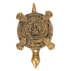 ARTVARKO Brass Tortoise Ganesha for Good Luck Showpiece Turtle Kachua Ganesh Tortoise for Shree Yantra Feng Shui Vastu Long Life Career 6.5 Inch