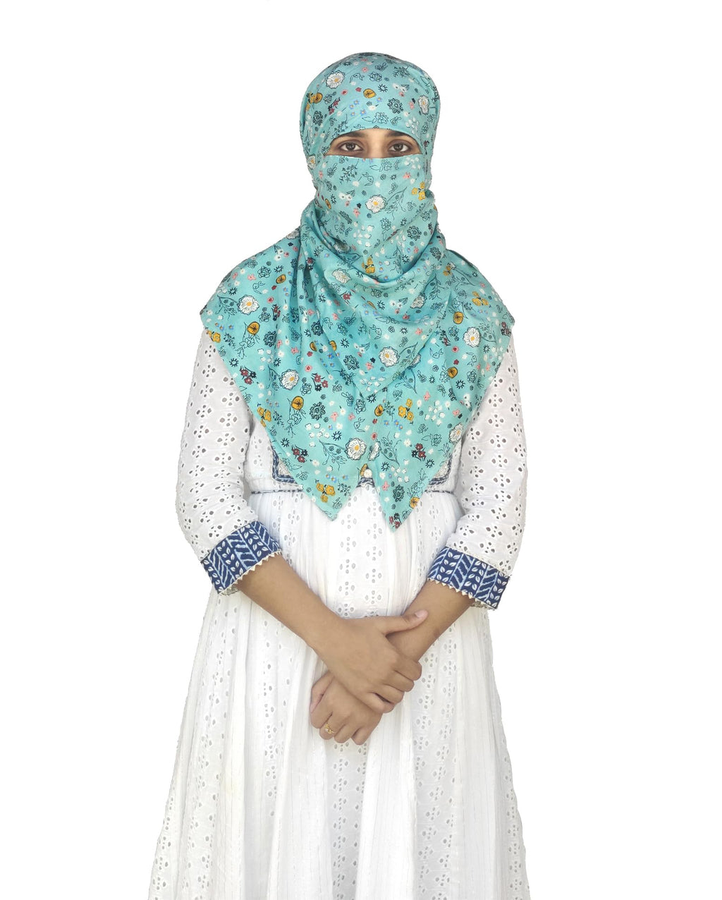 Switchon Rayon Anti Pollution Full face Scarf UV Sun Rays Protection scarf for women - Free Size (turquoise)