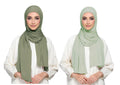 ICW Women's UV Protection Light Weight Jersey Cotton Summer Scarf Stoles Shawl head scarves for girls Dn03 (Pack of 2) (COLOUR9)