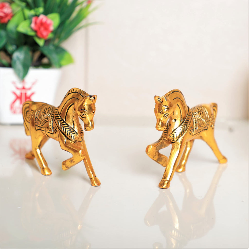 KridayKraft Metal Horse Statue Figurine Animal Showpiece Figurines...