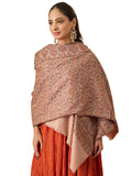 Pashmoda Women Jalwaa Kashmiri Jamawar Woven Design Shawl (Size: 40x80in, 101x203cm) SECS52